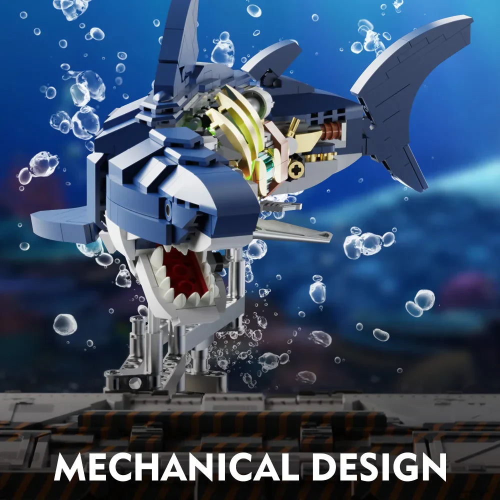 Mechanical Shark Building Set, Shark Sea Life Building