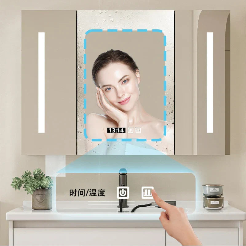 Ceramic Integrated Basin Bathroom Cabinet Modern Minimalist Sink