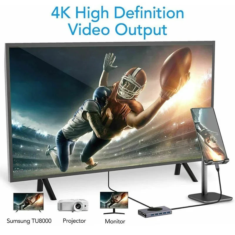 Docking Station Type C HUB To HDMI-Compatible Adapter