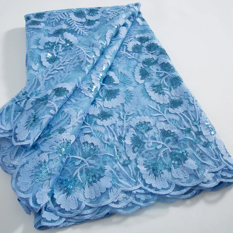 French Tulle Lace Fabric 2024 High Qulity African