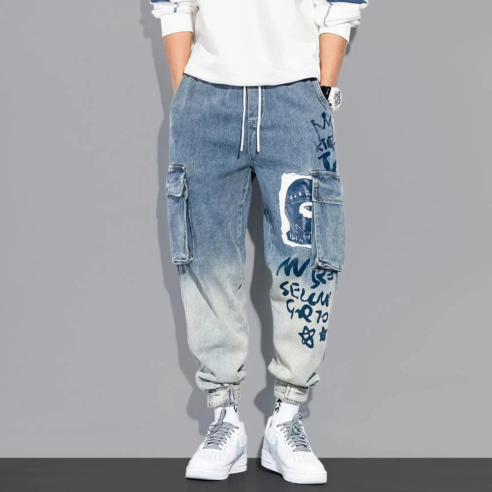 2023 Spring Autumn New Streetwear Baggy Jeans Men