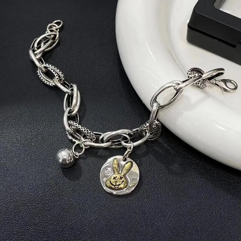100% Solid 925 Sterling Silver Hiphop Thick Round