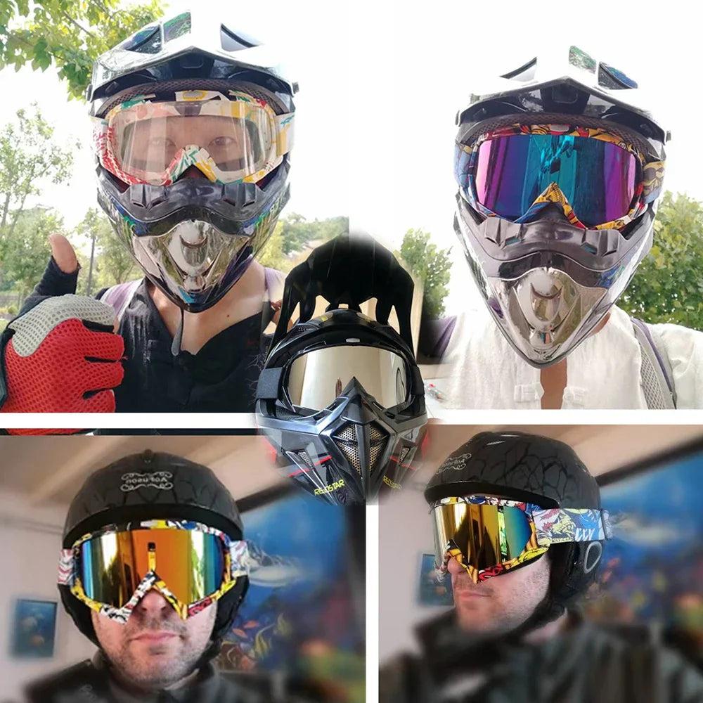 Newest Motorcycle Goggles for Men Retro Motocross Riding