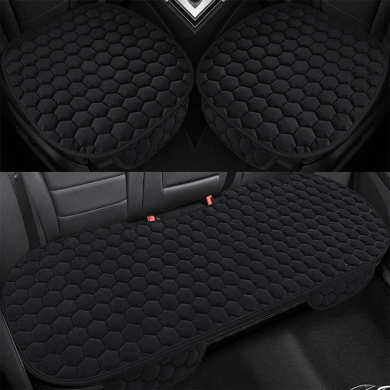 Winter short plush car single piece seat cushion