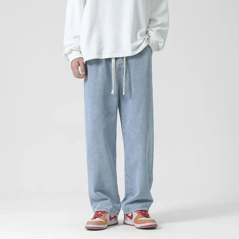 Spring New Streetwear Baggy Jeans Men Korean Fashion