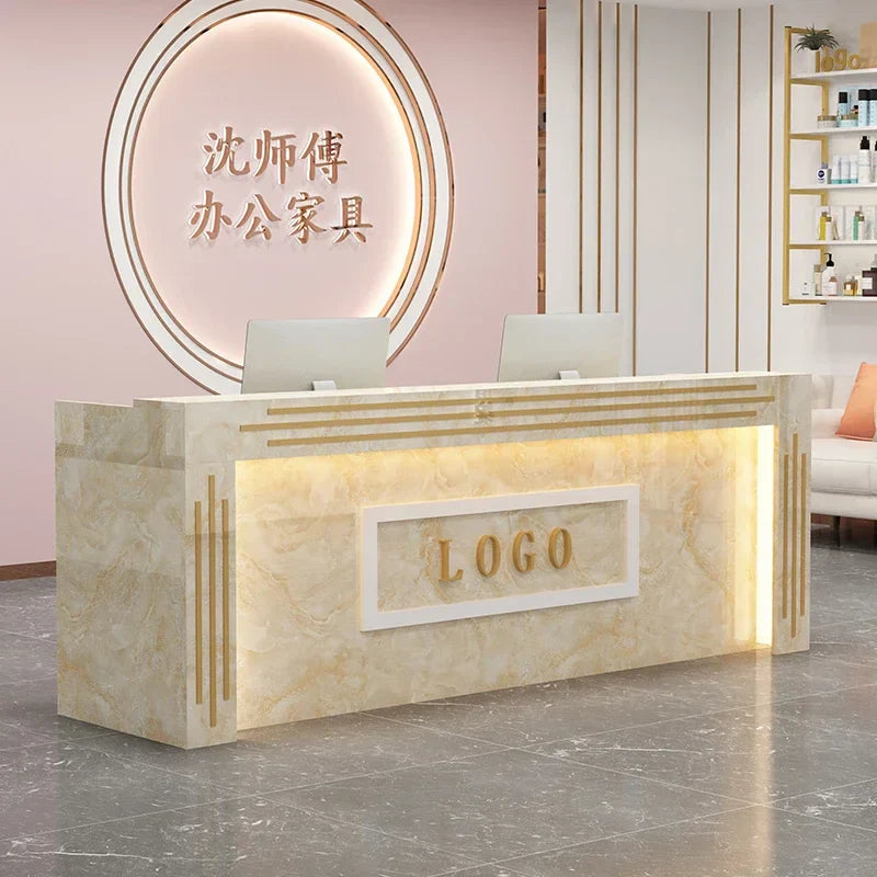 Modern Cash Register Clothing Store Counter Reception Desks