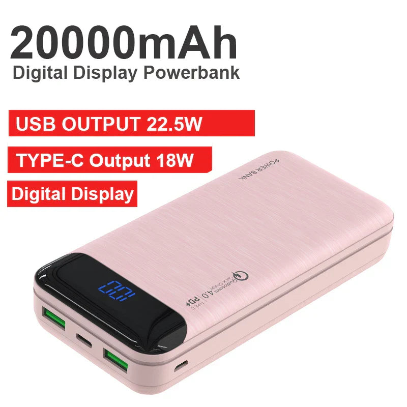 20000mAh Portable Power Bank External Battery Charger USB