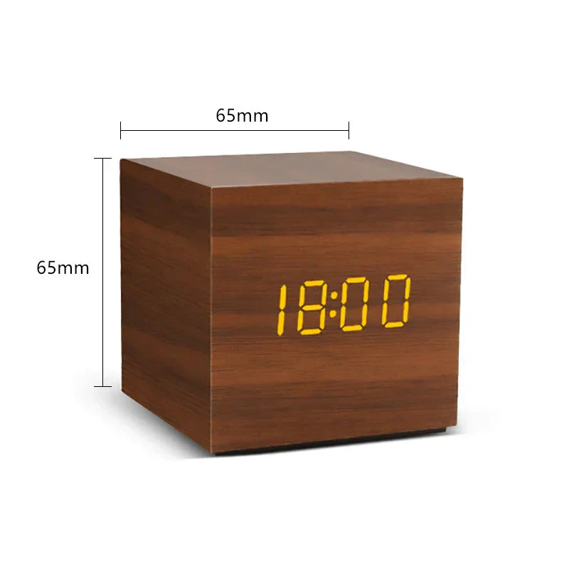 Modern Wooden Led Smart Alarm Clocks For Bedrooms