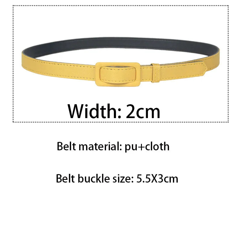 Width 2cm/4cm/6cm Women's Belt Fashion Casual Simple All-match