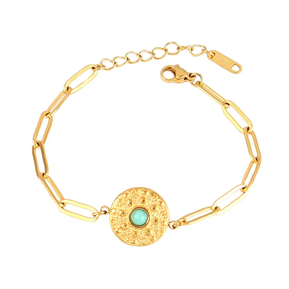 Heart Pendant Stainless Steel Bracelet Women Fashion 316L