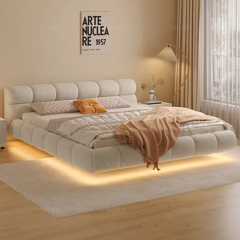 Modern Whitr Set Bed Soft Wood Small Large