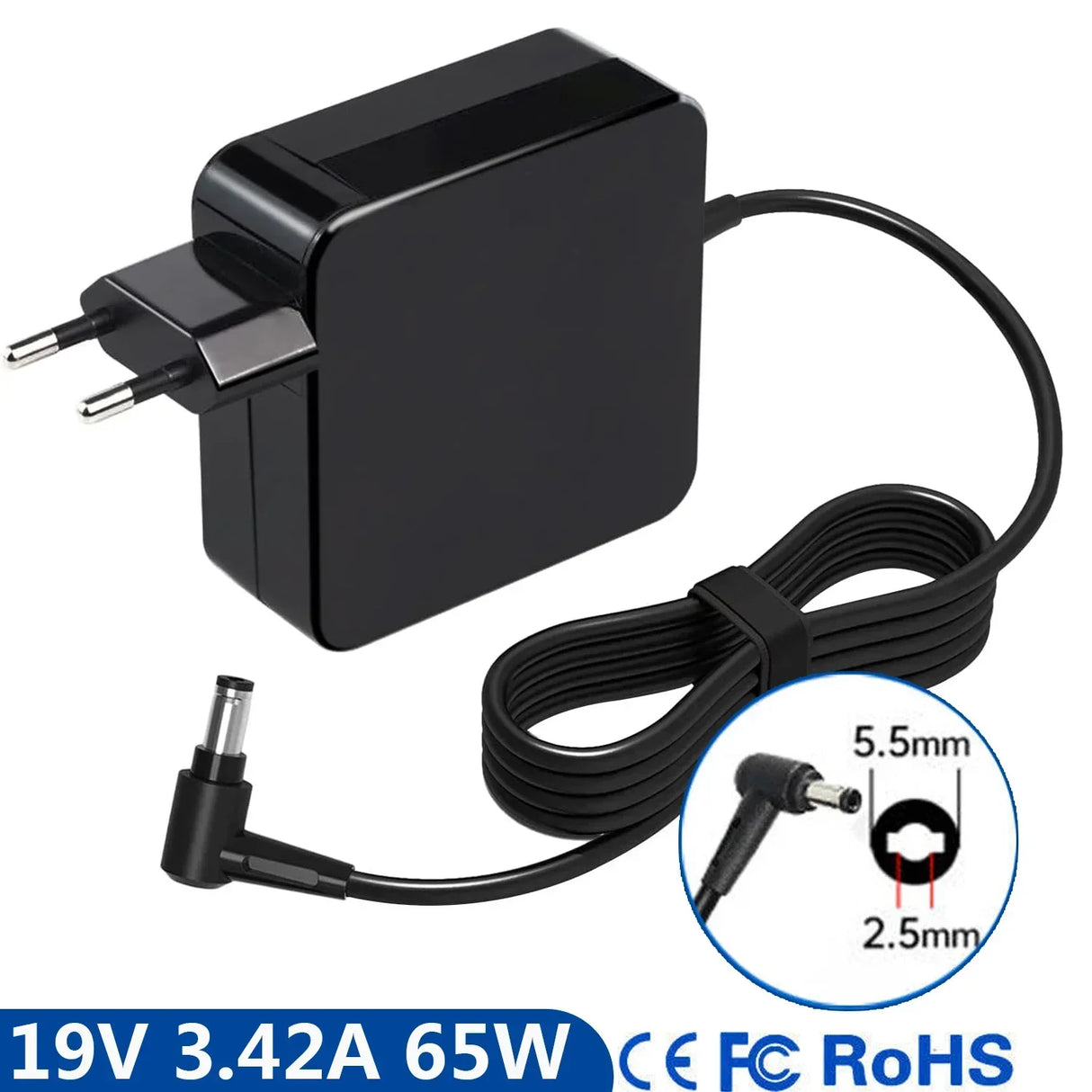 19V 3.42A 65W Laptop Ac Adapter Charger For