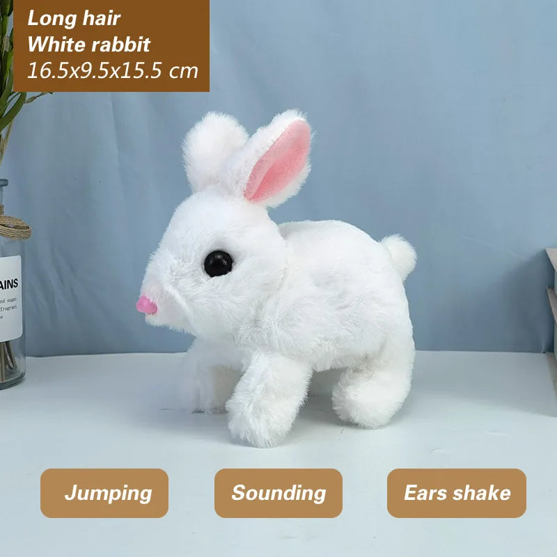 Electronic Plush Rabbit Toy Robot Bunny Walking Jumping