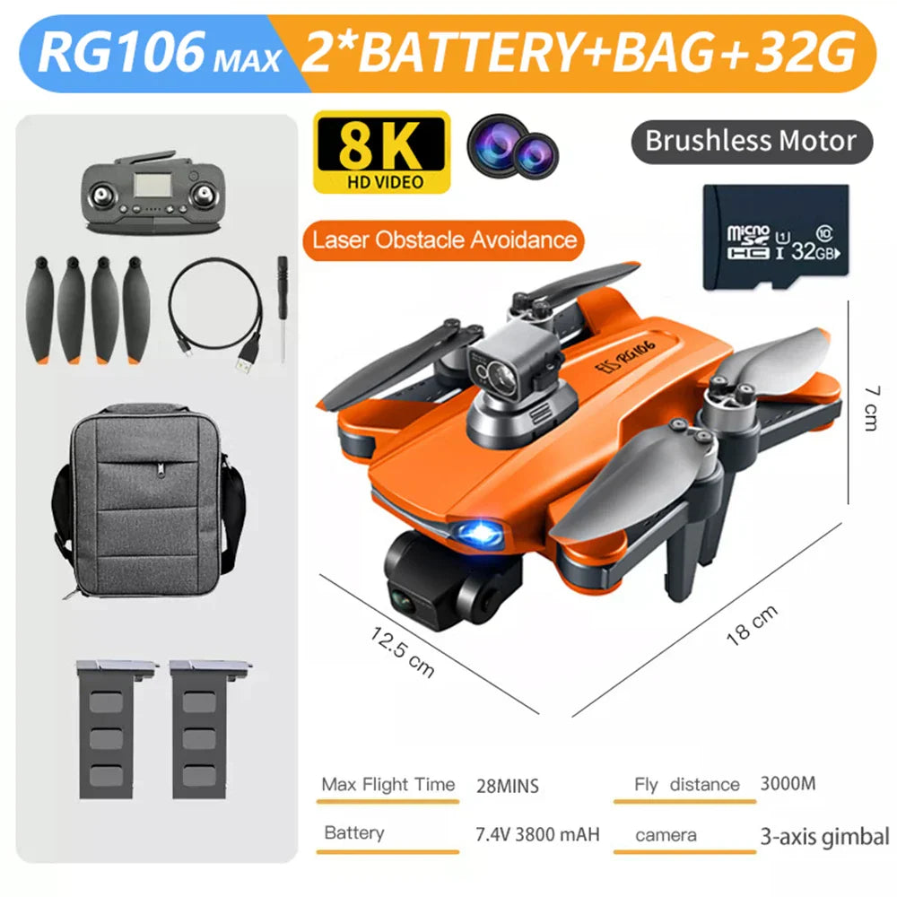 RG106 PRO Drone 8K Professional 5G GPS WIFI
