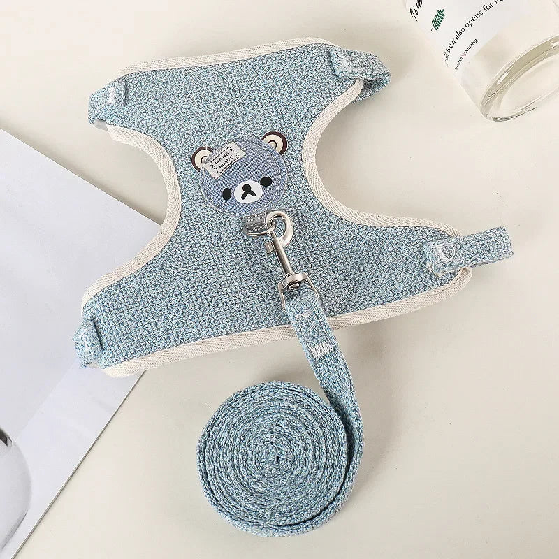 Cute Rabbit Harness Leash Set Bunny Soft Padded