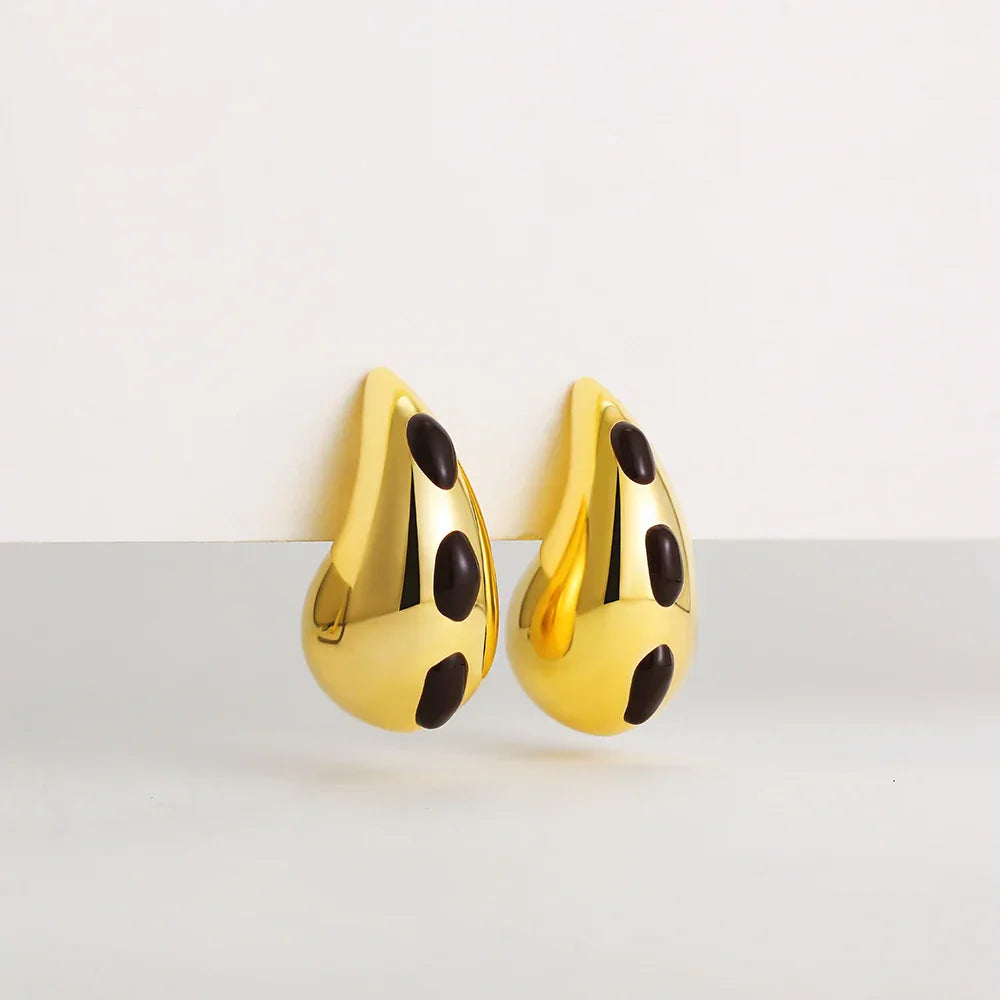 Waterdrop Chunky Hoop Earrings Dupes for Women Lightweight