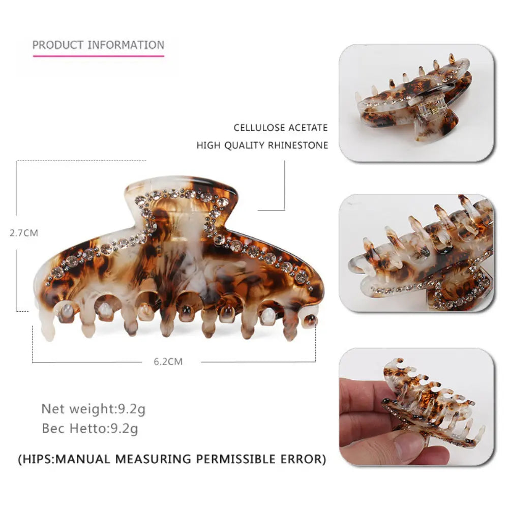 Classic Cellulose Acetate Hair Claw Clip for Women