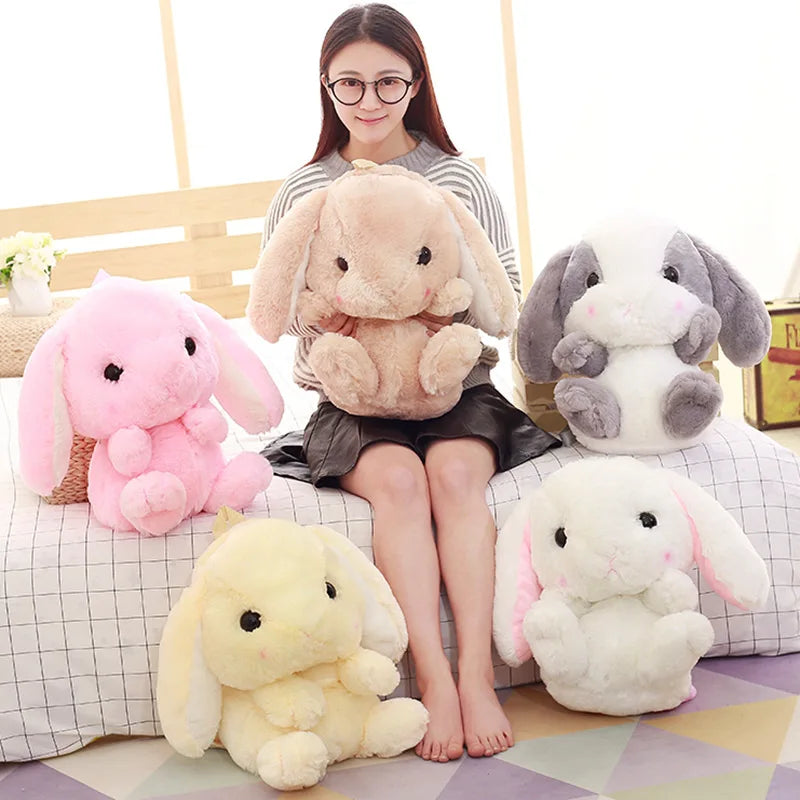 Cute Furry Rabbit Plush Doll Backpack Stuffed Kids