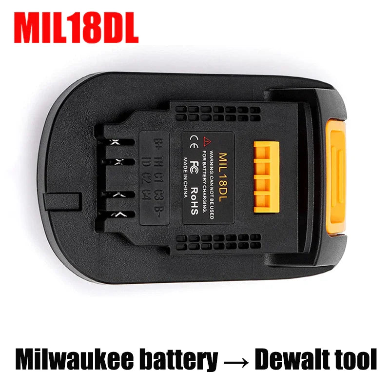 BS18DL MIL18DL Battery Adapter Converter for MakitaBoschMilwaukee 18V