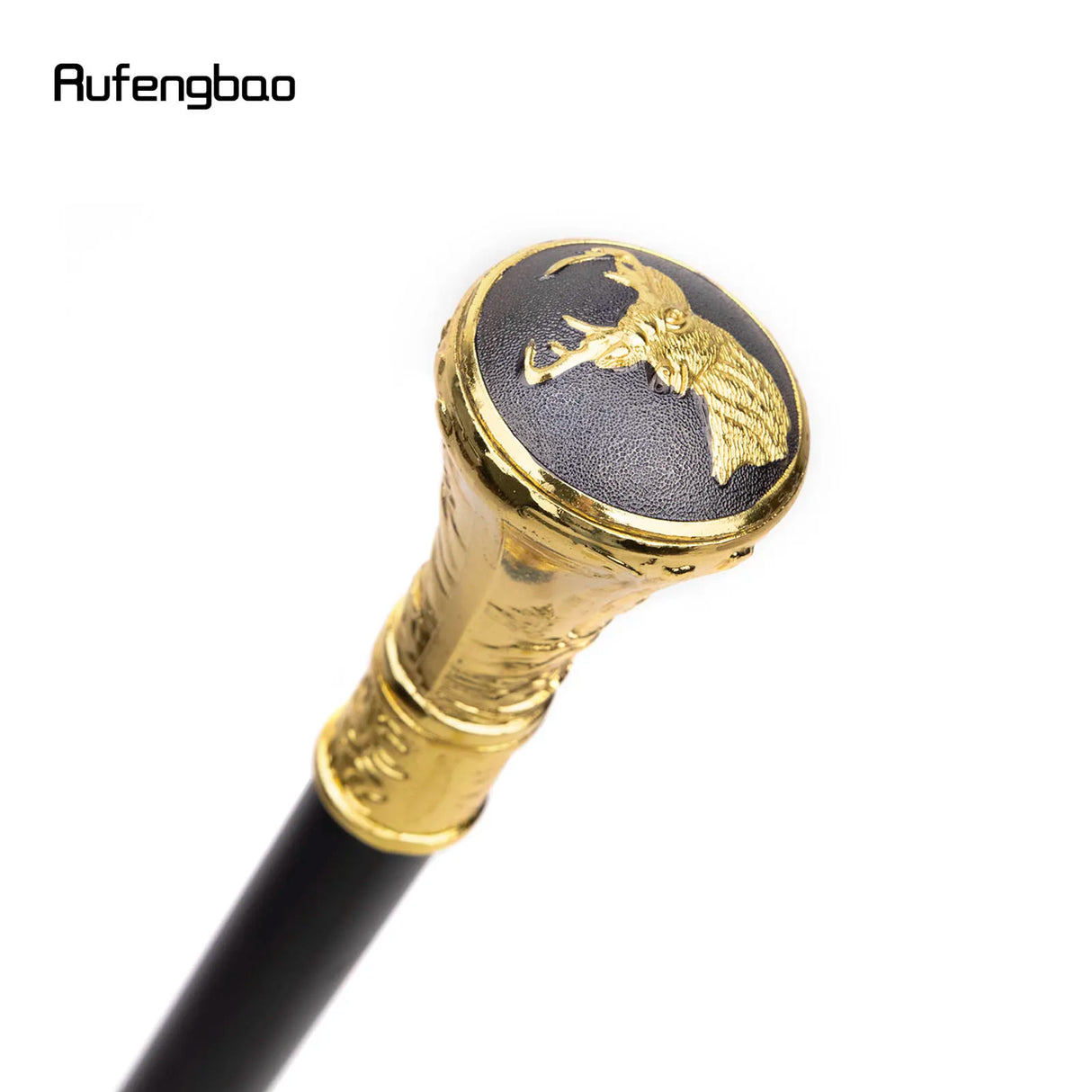 Gold Luxury Sika Deer Head Single Joint Walking
