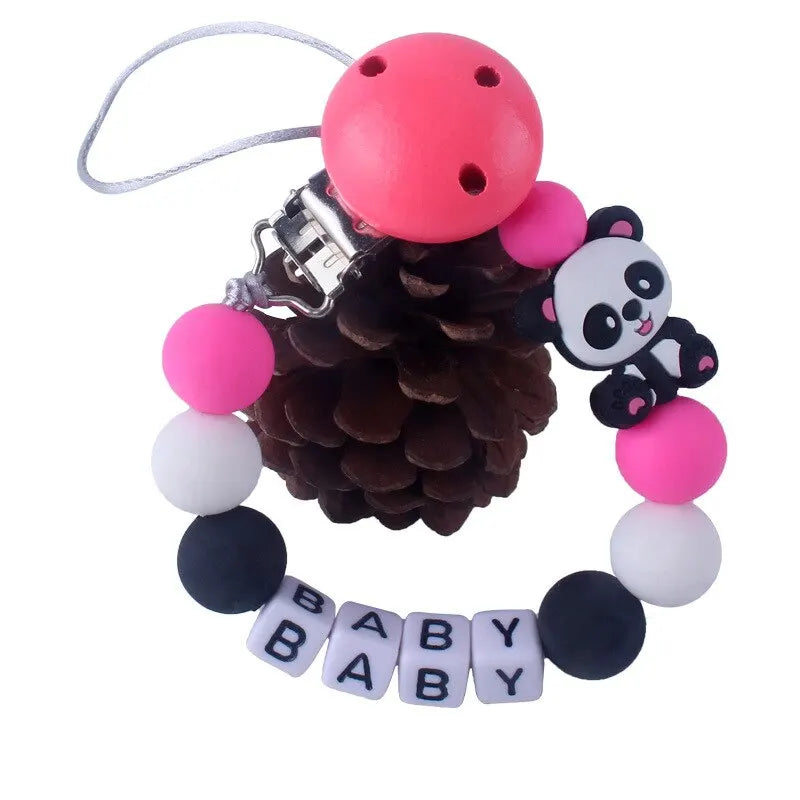 Personalized Name Handmade Silicone Baby Beech Dummy Pacifier