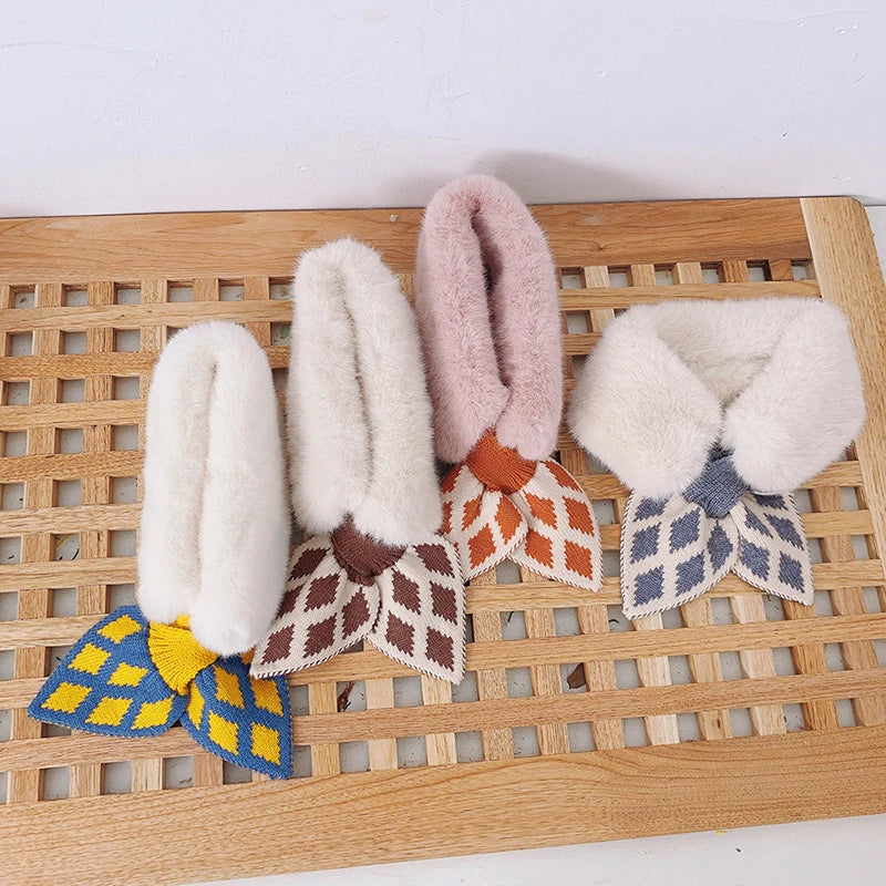 New Soft Plush Baby Girl Scarf Winter Cute