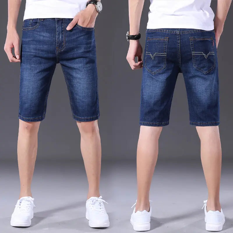Casual Slim Straight Knee Pants Summer Stylish Zipper