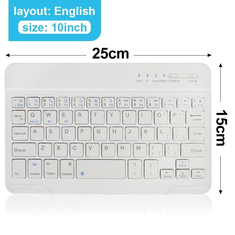 Wireless Bluetooth Keyboard 10inch Backlit Keyboard Backlight Touchpad
