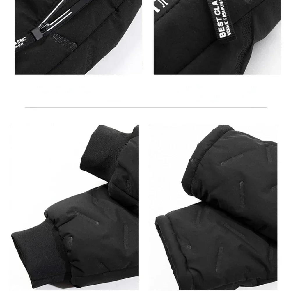 Winter Lamb down sports pants Thicken Sweatpants Men