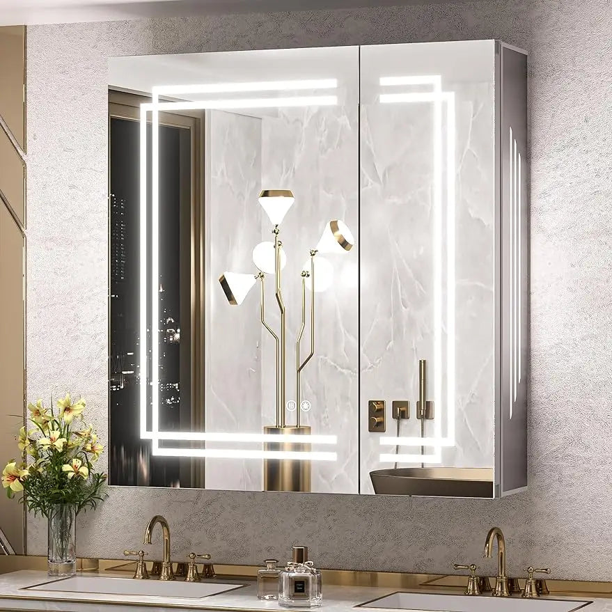 TokeShimi Medicine Cabinet 30x32 in Bathroom LED Vanity