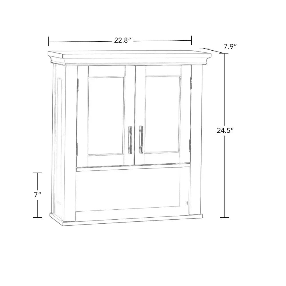 Somerset Collection 2-Door Bathroom Storage Wall Cabinet