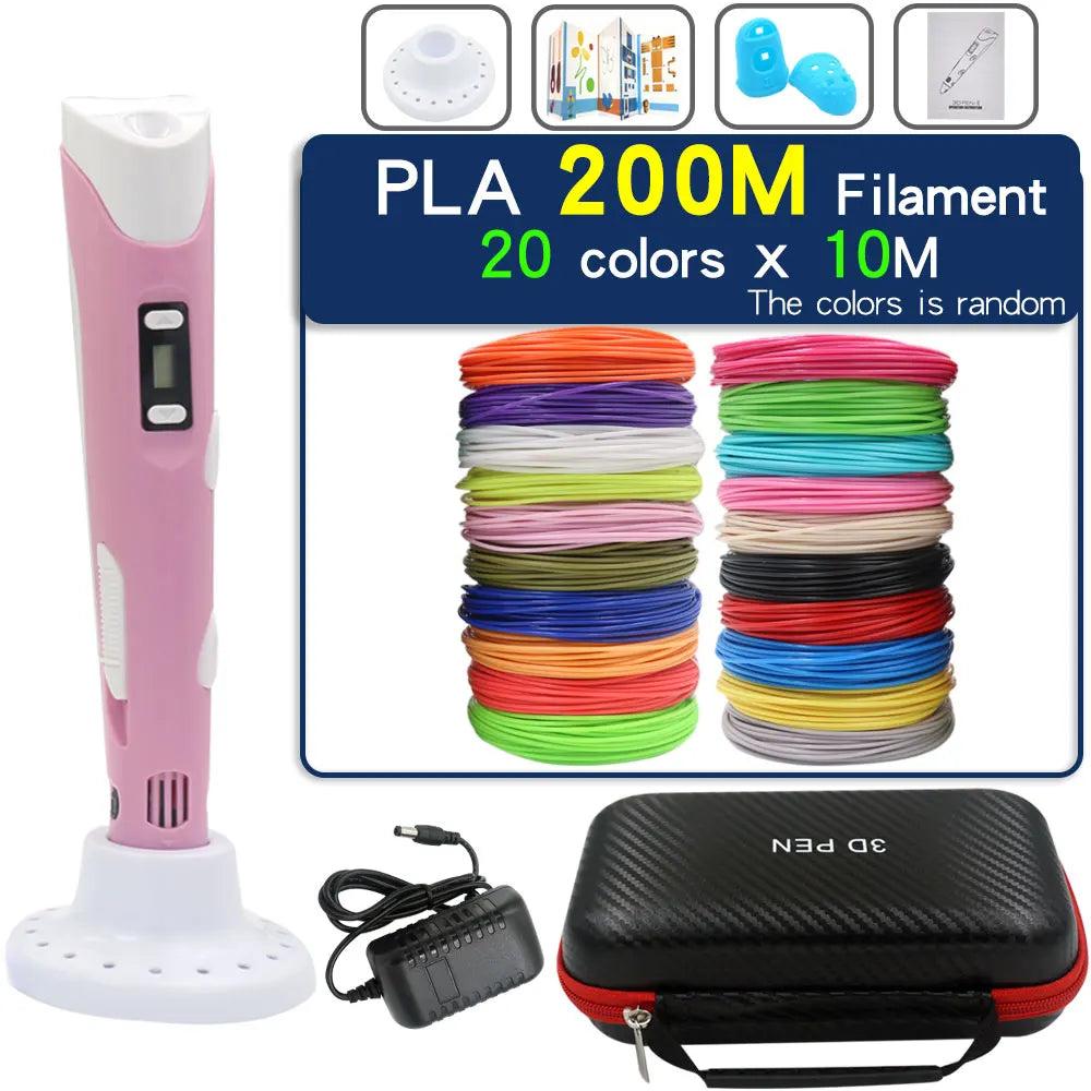 Creative 3D Printing Pen for Kids - LCD
