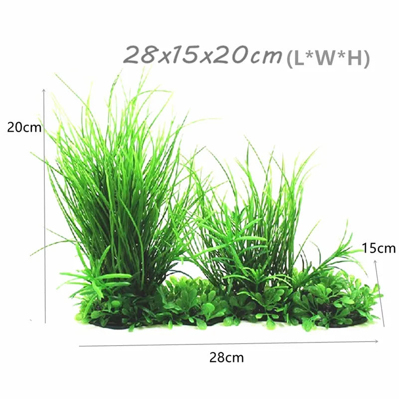 24-52cm Large Aquarium Plants Plastic Grass Fish Tank