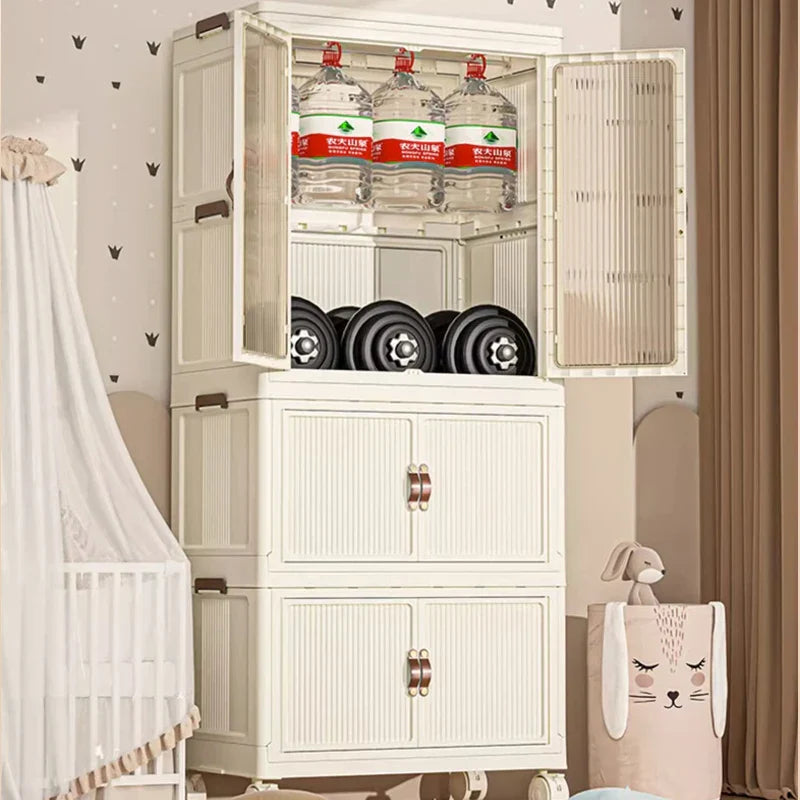 Baby clothes storage cabinet Free installation of baby