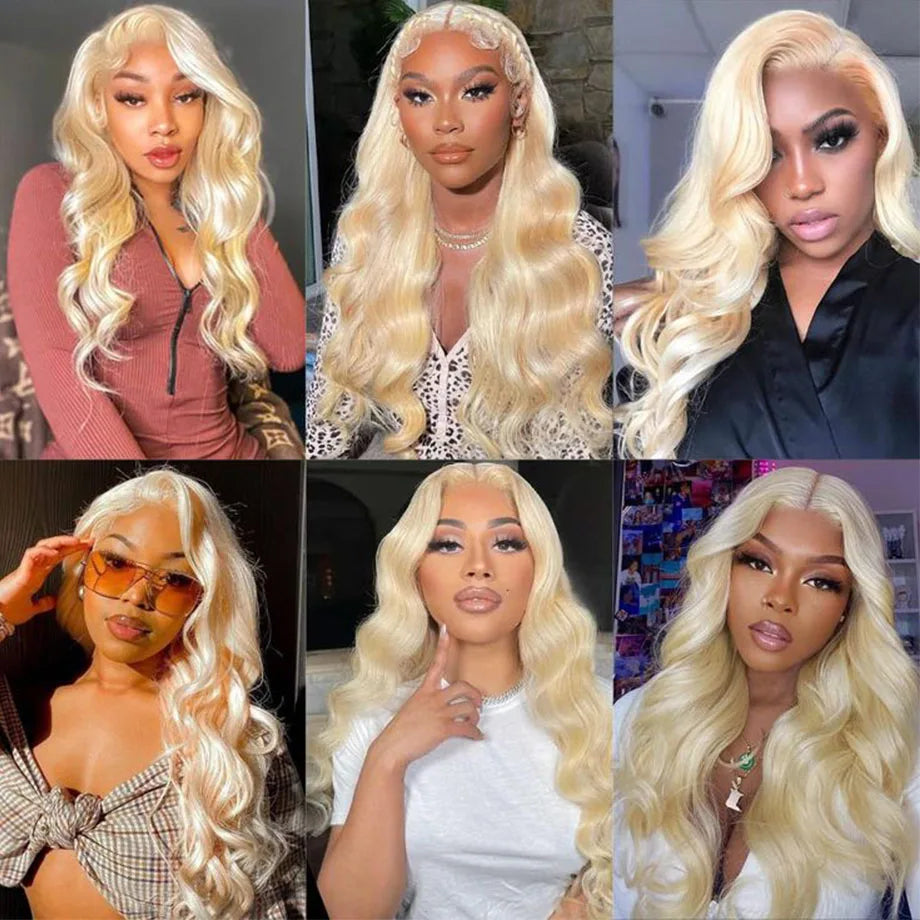 Blonde 613 Lace Front Wigs Body Wave Lace