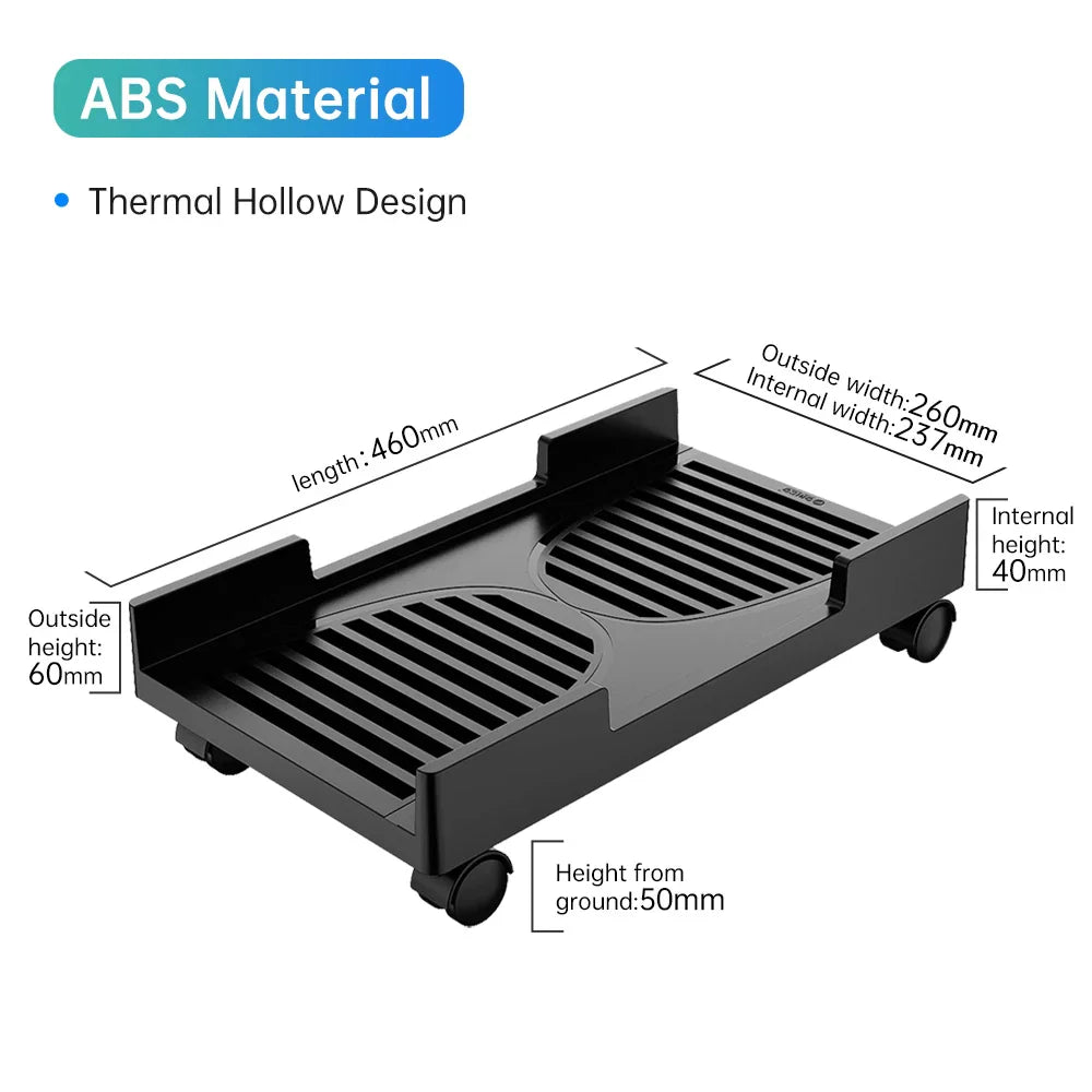 ORICO Mobile Adjustable Computer Tower Holder Computer CPU