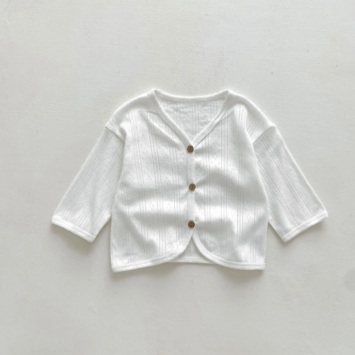 Autumn Kids Baby Girls Boys Hollow-out Solid Top
