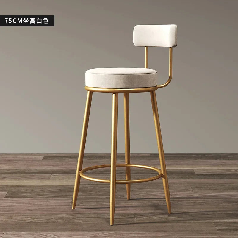 Bar Chair Simple Casual Home Cafe Stool Back