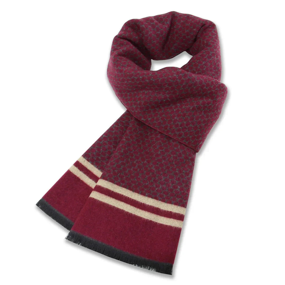High Quality Men Scarf Autumn Winter Plaid Knitted