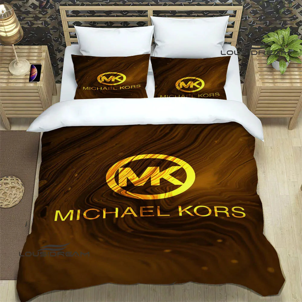 M-Michael-Kors logo printed Bedding Sets exquisite supplies set