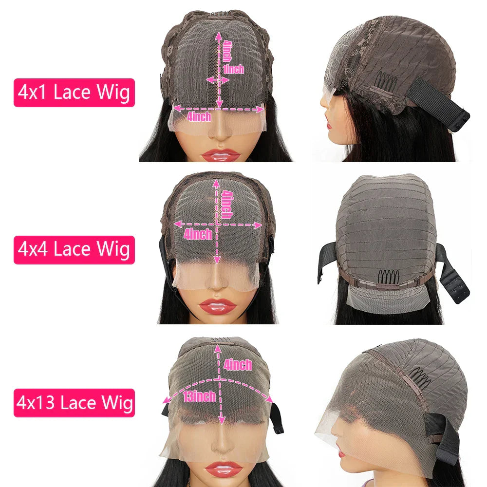 180% 13x4 Bone Straight Lace Front Wig Indian