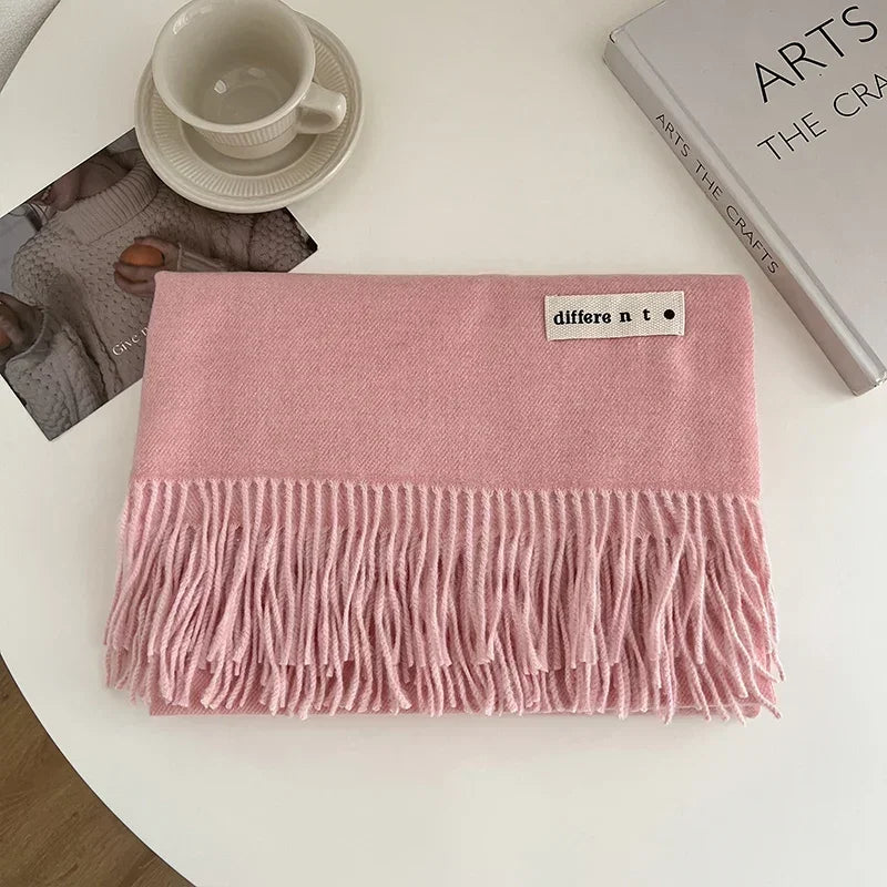 Luxury Brand Wool Scarf For Women Men Solid
