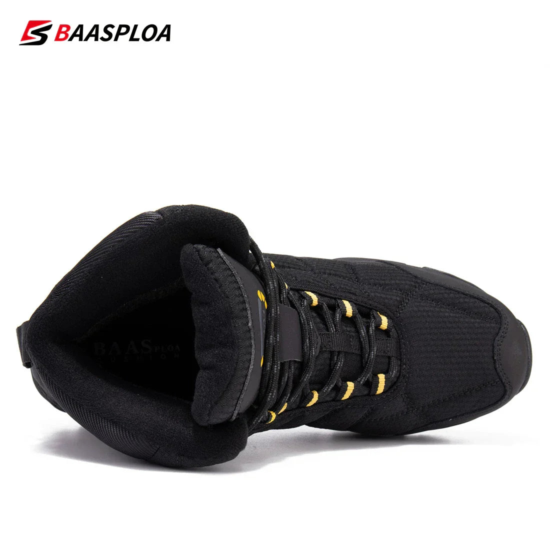 Baasploa Men's Cotton Shoes Waterproof Outdoor Travel Hiking