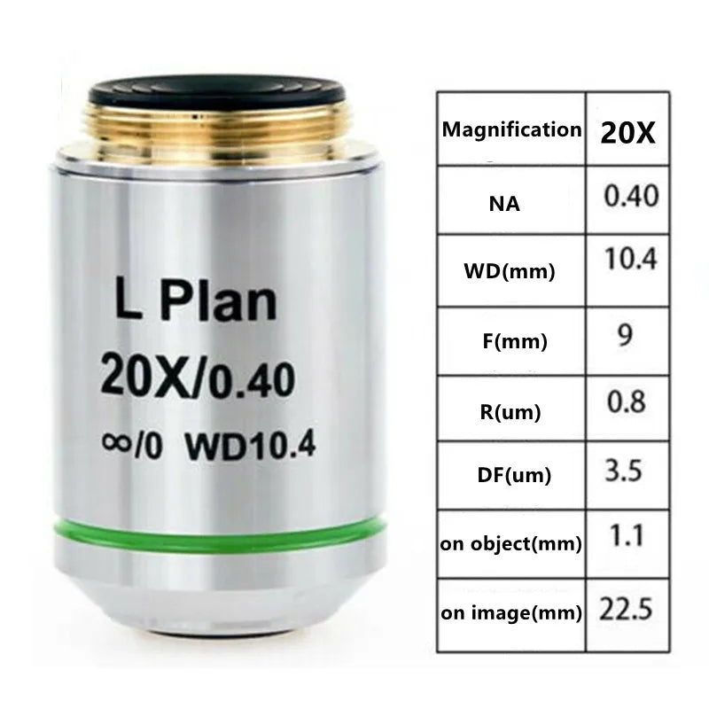 Long Working Distance Infinity Plan Objective Lens 2.5X