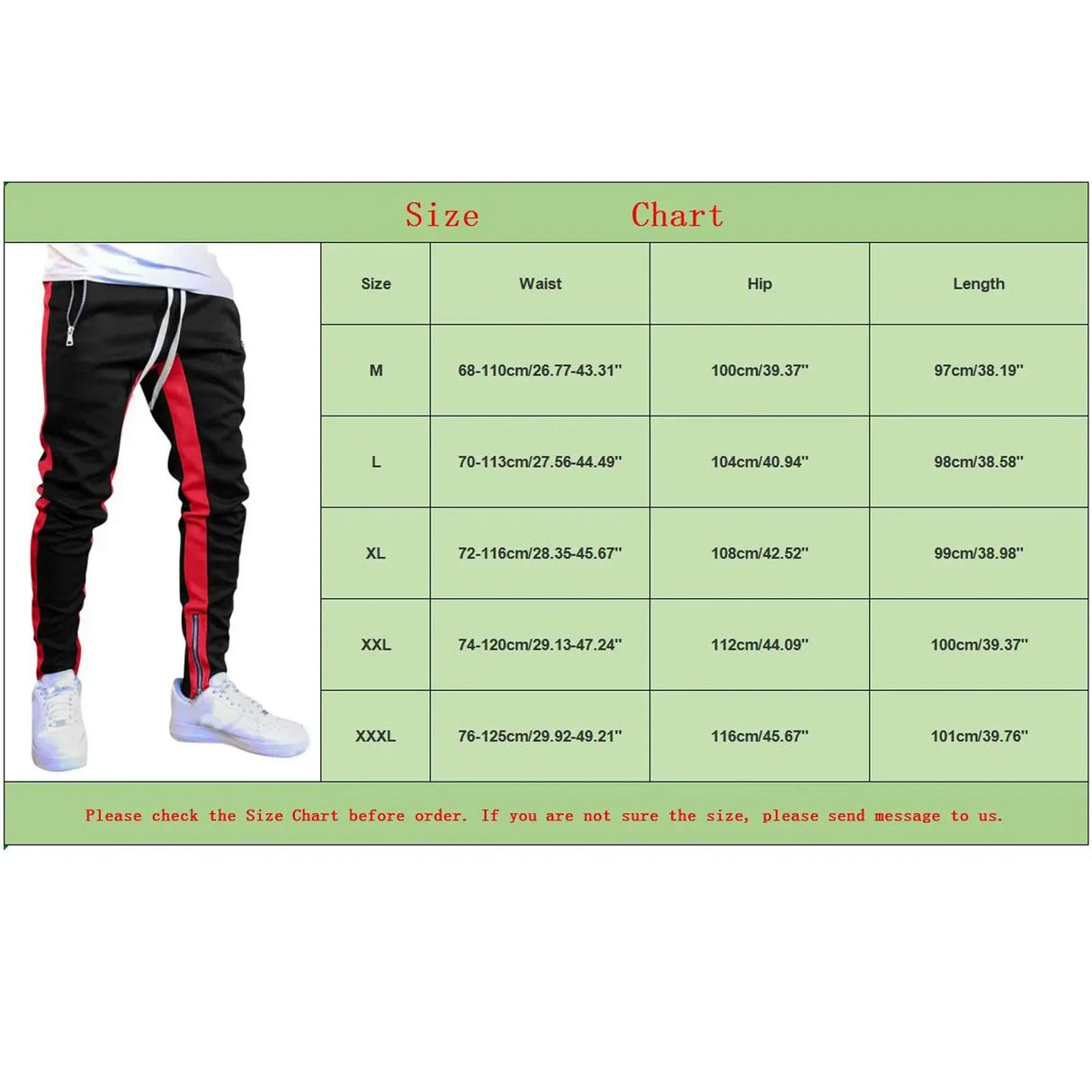 New Men's Casual Fashion Pants Streetwear Sportswear Skinny
