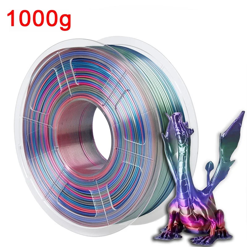 Silk PLA Rainbow Filament 1.75mm 3d Printer Filaments