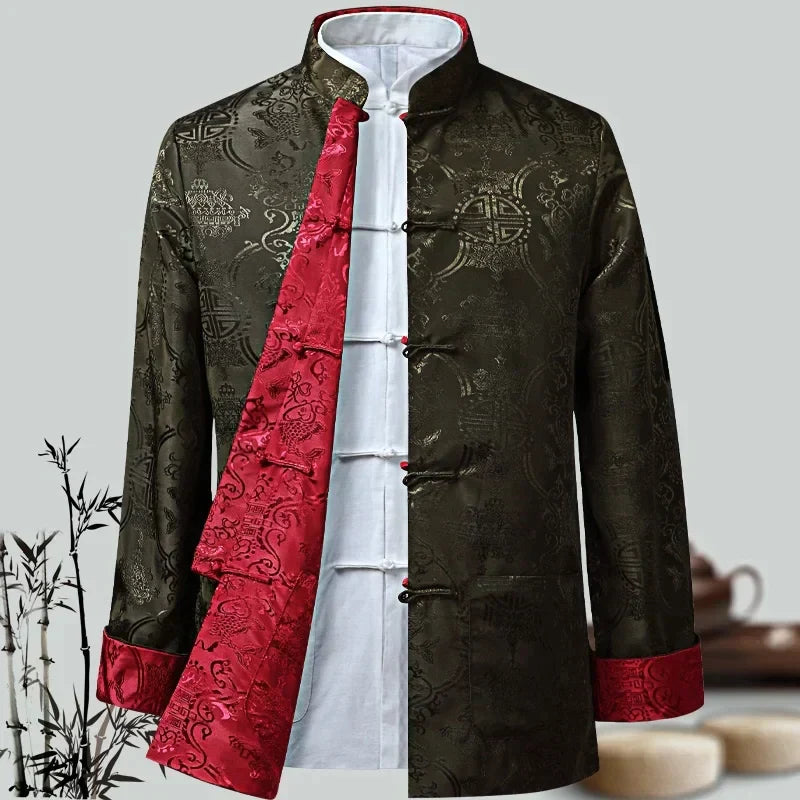 Men Chinese Dragon Shirt Kung Fu Coats China