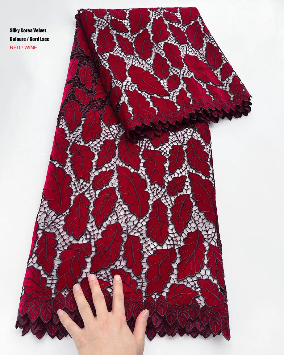 Highest Quality Original Korea Velvet Lace African Guipure