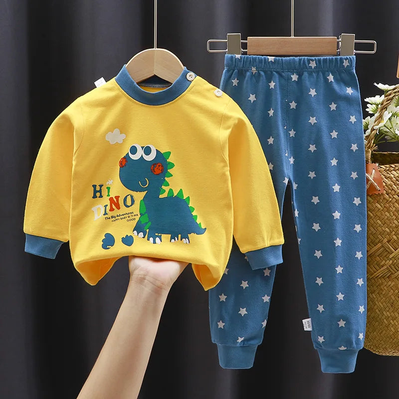 Child Underwear Set Cotton New Cartoon Pattern Autumn