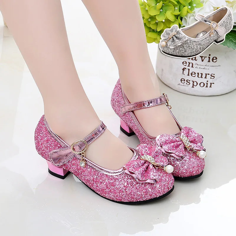 New Children Shoes Girls High Heel Princess Dance